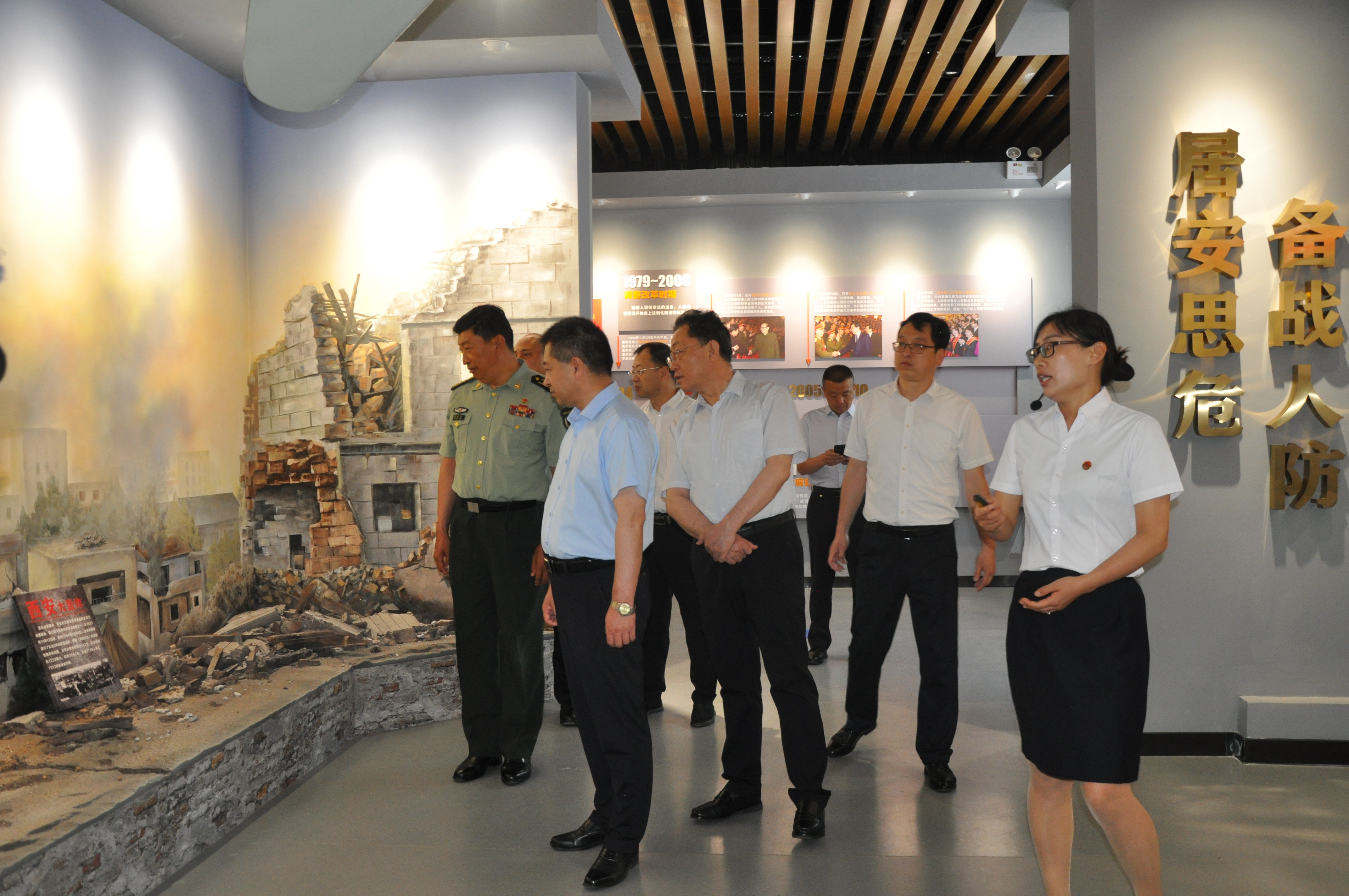 省人防办党组成员,副主任姚成政,副市长韩加政,阳泉军分区司令员闫天